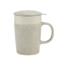 Load image into Gallery viewer, 16 oz Crackle Glaze Tea Infuser Mug