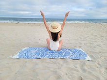 Load image into Gallery viewer, Mandala Turkish Towel | Double Sided Beach Towel | Sand Free: Yellow
