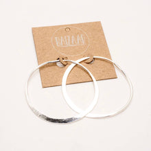 Load image into Gallery viewer, Sterling Silver Brushed Hoop Earring
