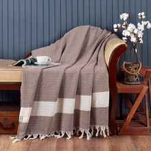 Load image into Gallery viewer, Throw Size Aegean Blanket – Soft &amp; Breathable 100% Turkish Muslin - 7 Colors: Mustard