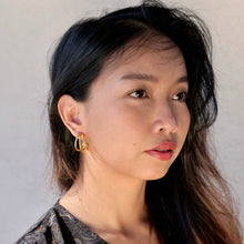 Load image into Gallery viewer, Triple Loop Hoop Earring- Gold Plated &amp; Stainless Steel: Gold Plated