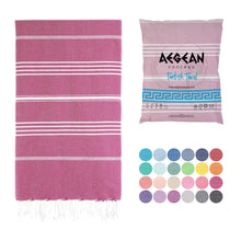 Load image into Gallery viewer, Aegean Concept Turkish Beach Towels – Oversized, Quick-Dry, Soft &amp; Packable – Night Blue