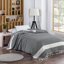 Load image into Gallery viewer, Throw Size Aegean Blanket – Soft &amp; Breathable 100% Turkish Muslin - 7 Colors: Mustard