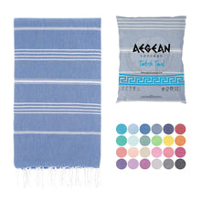 Load image into Gallery viewer, Aegean Concept Turkish Beach Towels – Oversized, Quick-Dry, Soft &amp; Packable – Night Blue