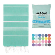 Load image into Gallery viewer, Aegean Concept Turkish Beach Towels – Oversized, Quick-Dry, Soft &amp; Packable – Night Blue