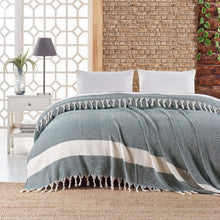 Load image into Gallery viewer, Throw Size Aegean Blanket – Soft &amp; Breathable 100% Turkish Muslin - 7 Colors: Mustard