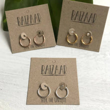 Load image into Gallery viewer, Tiny Hoop Earring: Sterling silver