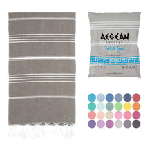 Load image into Gallery viewer, Aegean Concept Turkish Beach Towels – Oversized, Quick-Dry, Soft &amp; Packable – Night Blue