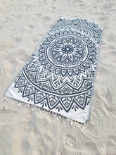 Load image into Gallery viewer, Mandala Turkish Towel | Double Sided Beach Towel | Sand Free: Yellow