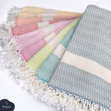 Load image into Gallery viewer, Turkish Beach Towel | Bamboo Towel | Peshtemal : Gray