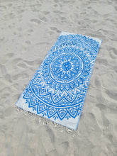 Load image into Gallery viewer, Mandala Turkish Towel | Double Sided Beach Towel | Sand Free: Yellow