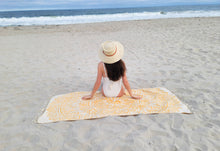 Load image into Gallery viewer, Mandala Turkish Towel | Double Sided Beach Towel | Sand Free: Yellow