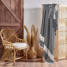 Load image into Gallery viewer, Throw Size Aegean Blanket – Soft &amp; Breathable 100% Turkish Muslin - 7 Colors: Mustard