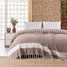Load image into Gallery viewer, Throw Size Aegean Blanket – Soft &amp; Breathable 100% Turkish Muslin - 7 Colors: Mustard
