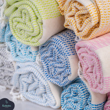 Load image into Gallery viewer, Turkish Beach Towel | Bamboo Towel | Peshtemal : Baby Pink