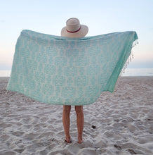 Load image into Gallery viewer, Mexican Blanket | Aztec Throw | Oversized Turkish Towel: Yellow