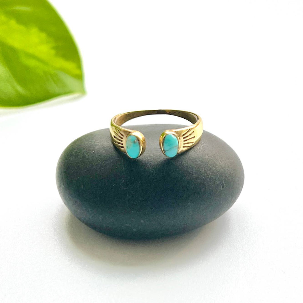 Turquoise Ray Ring - size 8
