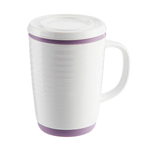 Tea Infuser Mug Ripple 16 oz Purple