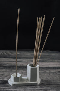 Incense Burner With Holder Charcoal Grey